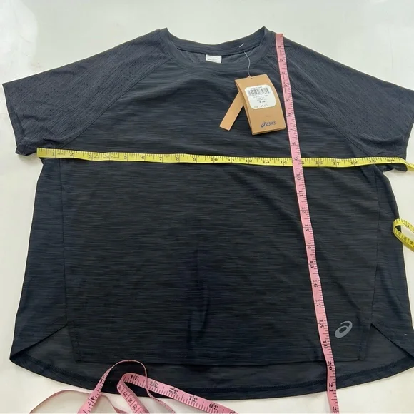 Asics women’s black short sleeve shirt NET M L33-30 - Picture 4 of 5